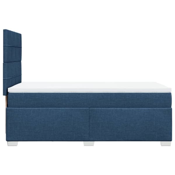 vidaXL kontinentalseng med madras 80x200 cm stof blå
