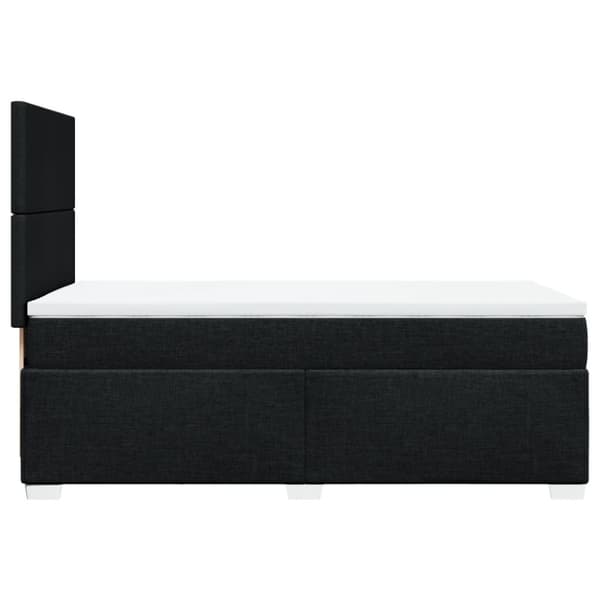 vidaXL kontinentalseng med madras 100x200 cm stof sort