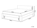 Miniatyrbilde 3 av 11: Sengeramme Hvit Furu 180 x 200 cm Spaltegavl Lav Sengeramme Minimalistisk Design Tre Seng
