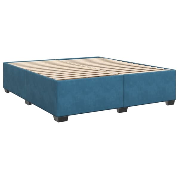 vidaXL Jenkkisänky patjalla sininen 200x200 cm sametti