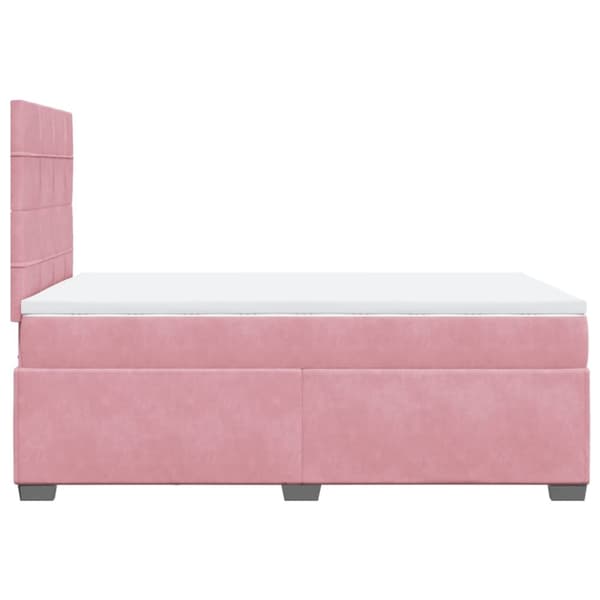vidaXL Jenkkisänky patjalla pinkki 120x200 cm sametti