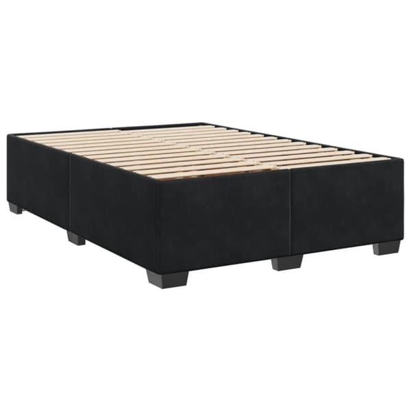 vidaXL Jenkkisänky patjalla musta 140x190 cm sametti