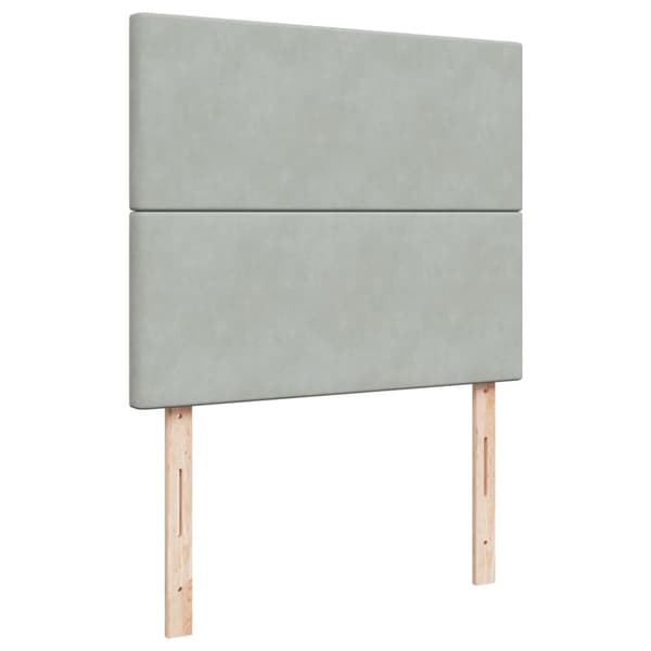 vidaXL Ramsäng med madrass ljusgrå 120x190 cm sammet