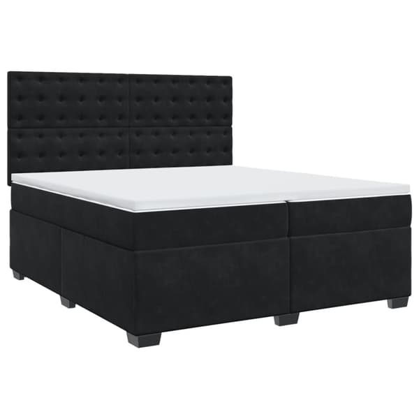 vidaXL Jenkkisänky patjalla musta 200x200 cm sametti
