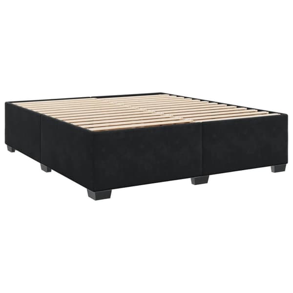 vidaXL Jenkkisänky patjalla musta 200x200 cm sametti