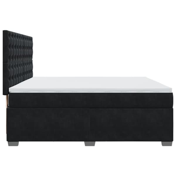 vidaXL Jenkkisänky patjalla musta 200x200 cm sametti