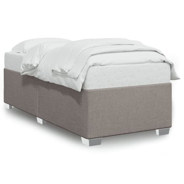 vidaXL sengeramme 90x200 cm stof gråbrun