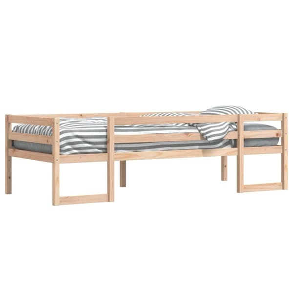vidaXL Sängram för barnsäng 90x190 cm massiv furu