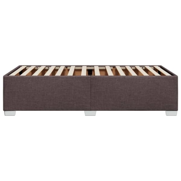 vidaXL Sängram mörkbrun 90x200 cm tyg