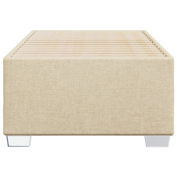 vidaXL sengeramme 90x200 cm stof cremefarvet