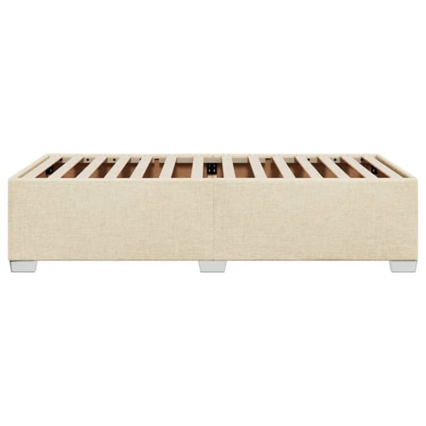 vidaXL sengeramme 90x200 cm stof cremefarvet