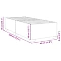 Miniatyrbillede 10 af 10: vidaXL sengeramme 90x200 cm stof cremefarvet