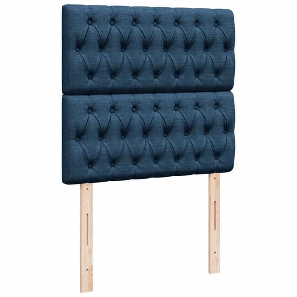 vidaXL kontinentalseng med madras 90x190 cm stof blå