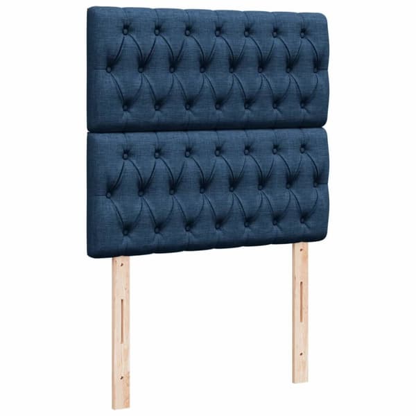 vidaXL kontinentalseng med madras 90x190 cm stof blå