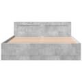 Miniatyrbilde 6 av 11: vidaXL Sengeramme med hodegavl betonggrå 150x200 cm konstruert tre