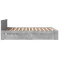 Miniatyrbilde 7 av 11: vidaXL Sengeramme med hodegavl betonggrå 150x200 cm konstruert tre