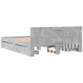Miniatyrbilde 8 av 11: vidaXL Sengeramme med hodegavl betonggrå 150x200 cm konstruert tre