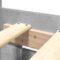 Miniatyrbilde 10 av 11: vidaXL Sengeramme med hodegavl betonggrå 150x200 cm konstruert tre