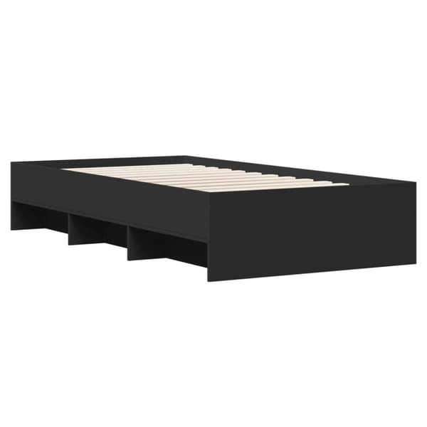 vidaXL Sengeramme svart 100x200 cm konstruert tre
