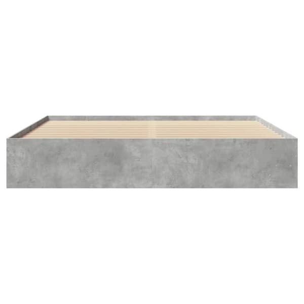 vidaXL Sengeramme betonggrå 200x200 cm konstruert tre
