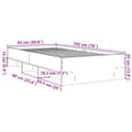 Pikkukuva 11 / 11: vidaXL Sängynrunko harmaa Sonoma 90x190 cm tekninen puu