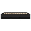 Miniatyrbilde 7 av 11: vidaXL Sengeramme svart 135x190 cm konstruert tre