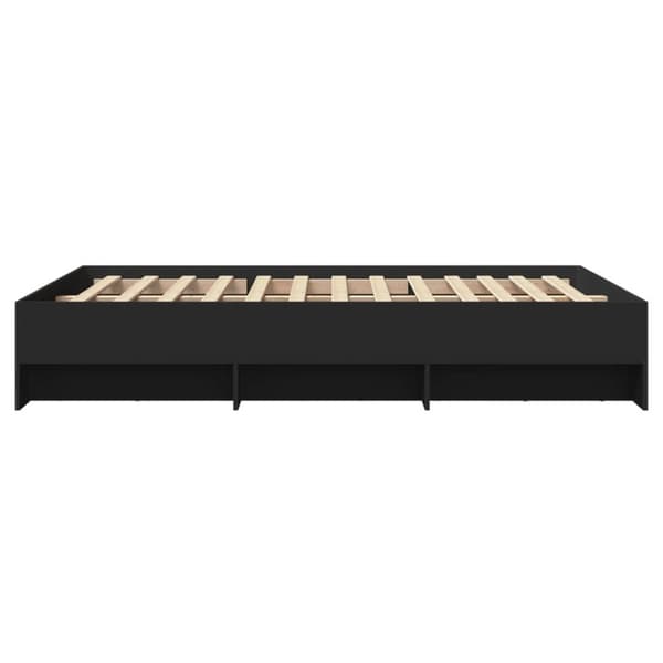 vidaXL Sengeramme svart 135x190 cm konstruert tre