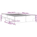 Miniatyrbilde 11 av 11: vidaXL Sengeramme svart 135x190 cm konstruert tre