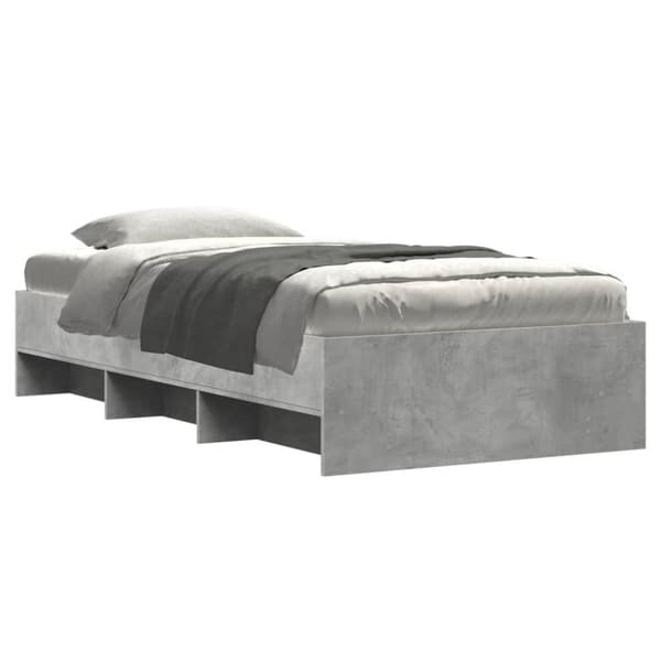 vidaXL Sengeramme betonggrå 90x190 cm konstruert tre