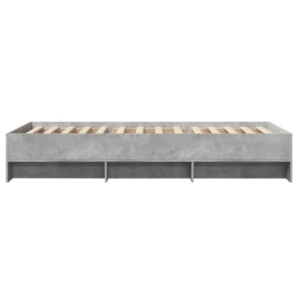 vidaXL Sengeramme betonggrå 90x190 cm konstruert tre