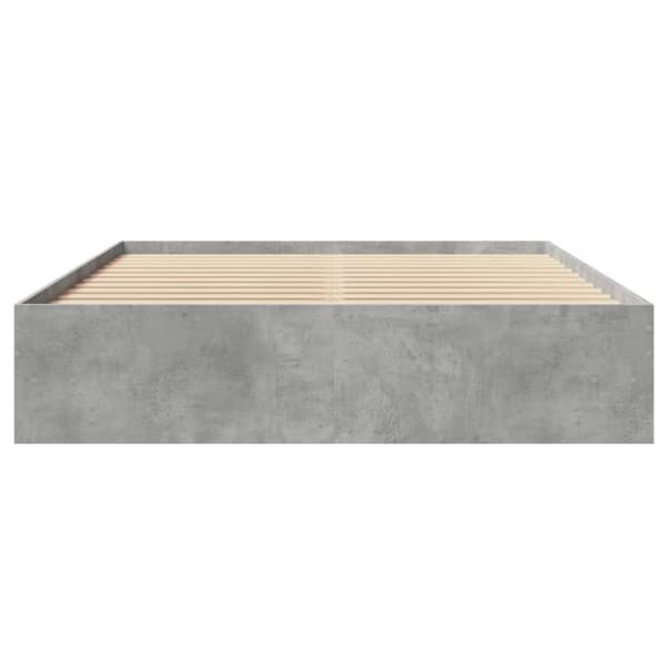 vidaXL Sengeramme betonggrå 150x200 cm konstruert tre