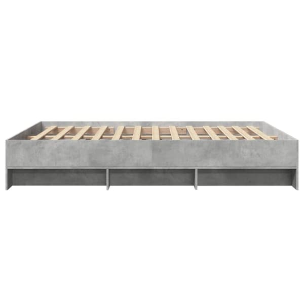 vidaXL Sengeramme betonggrå 150x200 cm konstruert tre