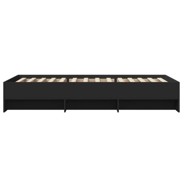 vidaXL sengeramme 90x190 cm konstrueret træ sort
