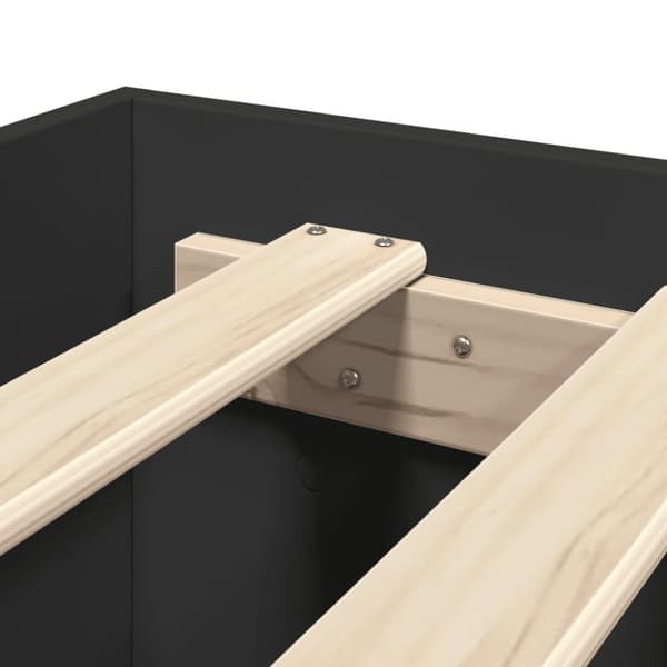 vidaXL sengeramme 90x190 cm konstrueret træ sort