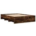 Miniatyrbilde 8 av 11: vidaXL Sengeramme røkt eik 135x190 cm konstruert tre