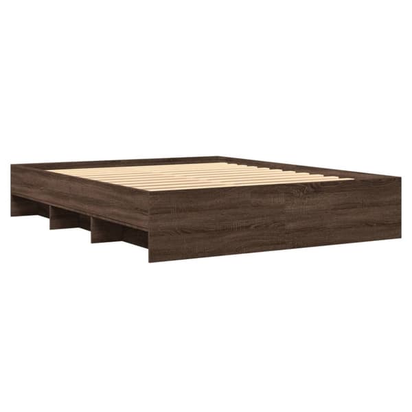 vidaXL Sengeramme uten madrass brun eik 150x200 cm konstruert tre