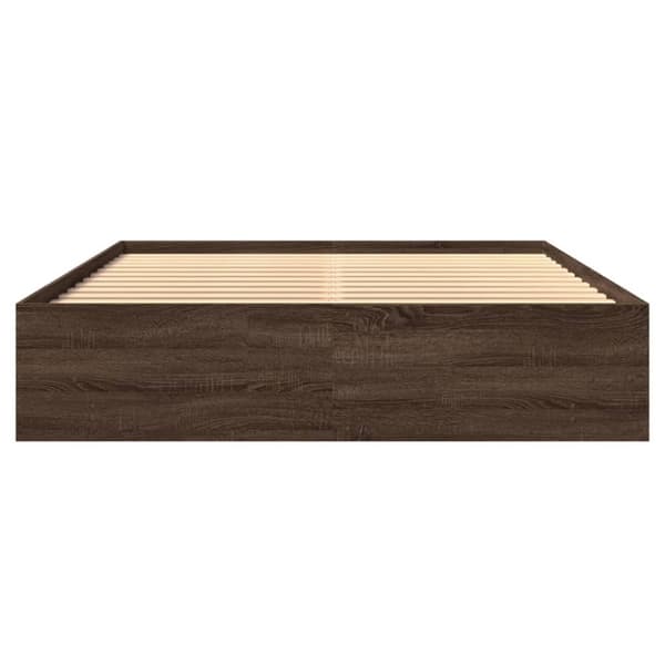 vidaXL Sengeramme uten madrass brun eik 150x200 cm konstruert tre