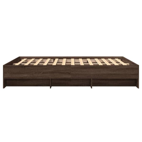 vidaXL Sengeramme uten madrass brun eik 150x200 cm konstruert tre