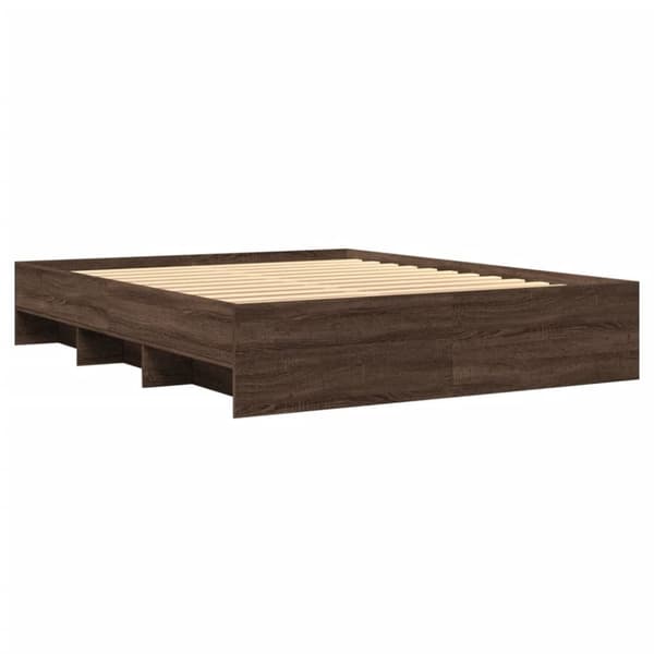 vidaXL Sengeramme uten madrass brun eik 150x200 cm konstruert tre