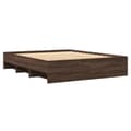 Miniatyrbilde 1 av 11: vidaXL Sengeramme uten madrass brun eik 150x200 cm konstruert tre
