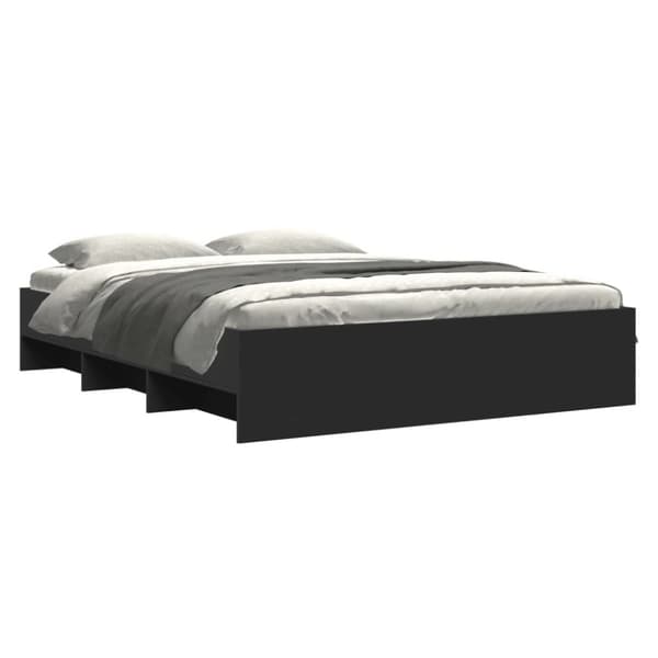 vidaXL Sengeramme svart 150x200 cm konstruert tre