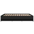 Miniatyrbilde 7 av 11: vidaXL Sengeramme svart 150x200 cm konstruert tre