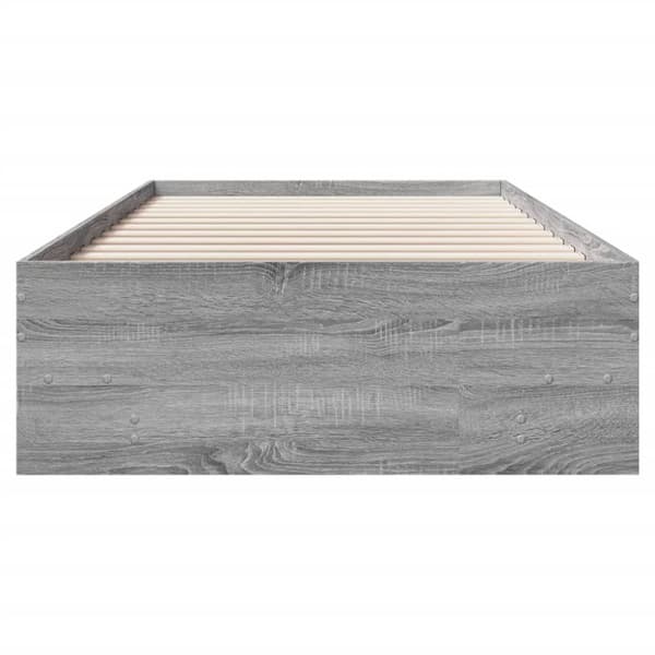 vidaXL Sängynrunko harmaa Sonoma 75x190 cm tekninen puu