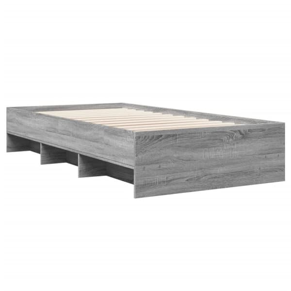 vidaXL Sängynrunko harmaa Sonoma 75x190 cm tekninen puu