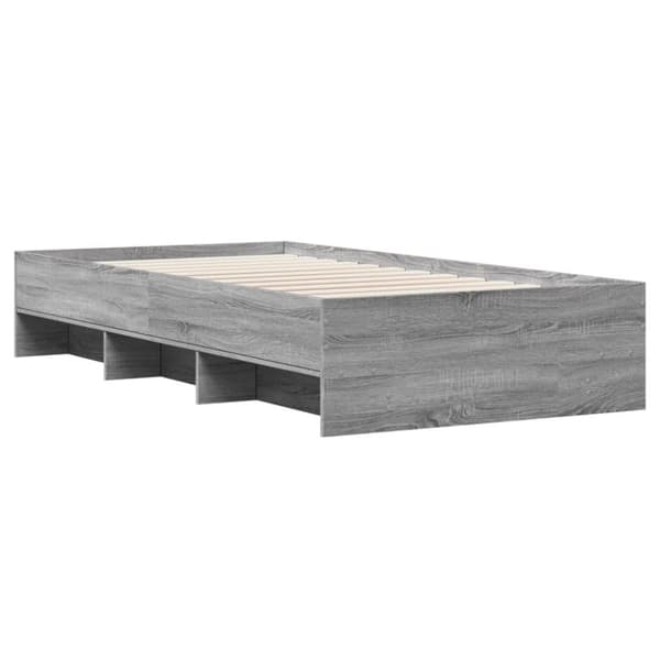 vidaXL Sängynrunko harmaa Sonoma 75x190 cm tekninen puu
