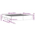 Pikkukuva 11 / 11: vidaXL Sängynrunko harmaa Sonoma 200x200 cm tekninen puu