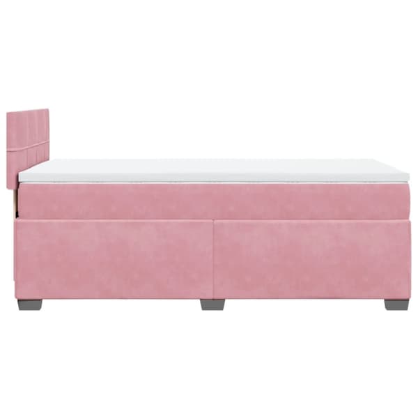 vidaXL Jenkkisänky patjalla pinkki 100x200 cm kangas