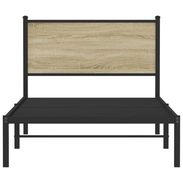 vidaXL sengeramme uden madras 107x203 cm metal sonoma-eg
