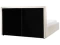 Miniatyrbillede 7 af 11: Seng Off White Boucle 160 x 200 cm Moderne To Mands Seng med Opbevaring Blød Sengegavl Dobbeltseng Sengeramme Retro Design