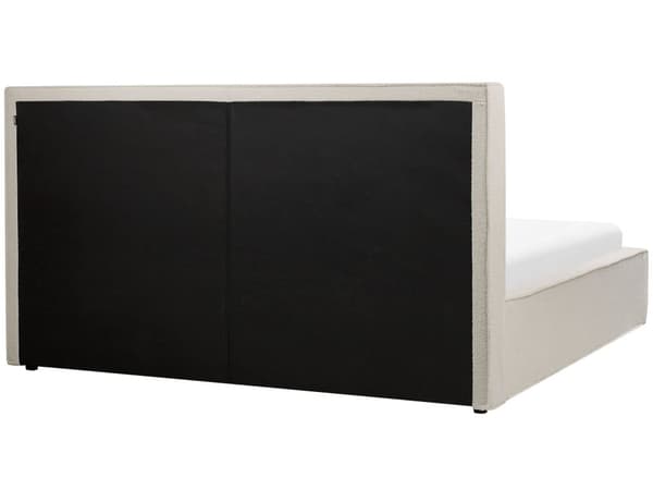Seng Off White Boucle 180 x 200 cm Moderne To Mands Seng med Opbevaring Blød Sengegavl Dobbeltseng Sengeramme Retro Design